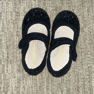 L’Amour Girl’s Sparkly Glitter Velcro Shoes-Size 6-Great Condition